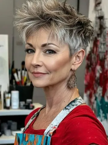 short shaggy pixie haircut