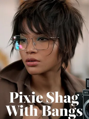 pixie shag with bangs the ultimate short layered cut for a m