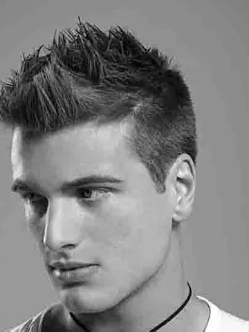 messy spiky hair men