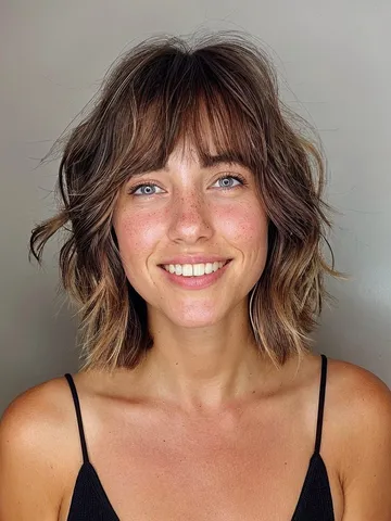 magnific HIUdRNsDuC97SYqOVaLa Textured Short Shag with Wispy Layered ...