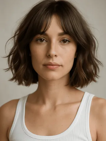 Textured Bob with Curtain Bangs: The Effortless-Cool Cut Everyone Wants ...