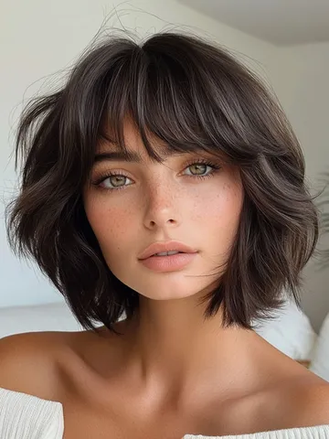 50 Low-Maintenance Short Haircuts Without the Fuss : Textured Bob with ...