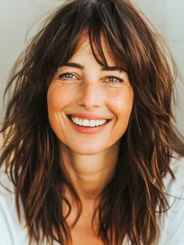33 Fashionable Hairstyles for Women Over 40 with Bangs