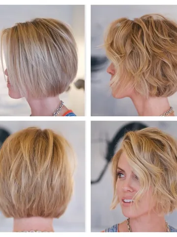 layered bob hairstyle short hair styles textured bob hairsty