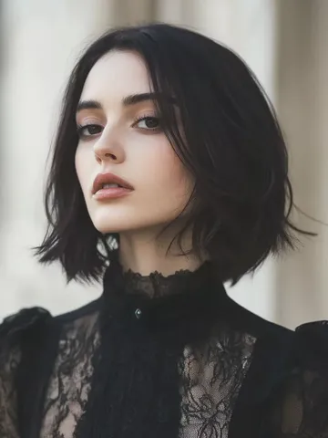 chic and effortless the modern textured bob hairstyle gothic