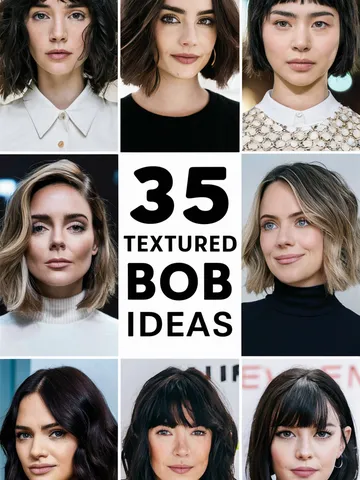 35 best textured bob haircuts for 2025 short long medium sty