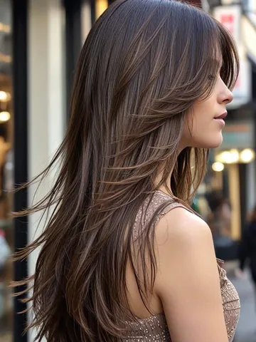 30 chic long layered haircuts for straight hair long feather