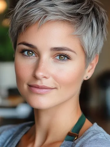 32 pixie haircuts for women over 40 silver pixie with soft t