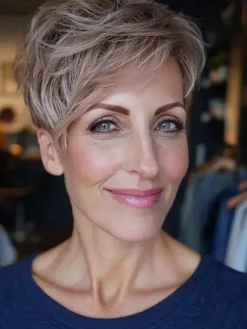 25 cute messy pixie cuts for women over 40 that bring volume