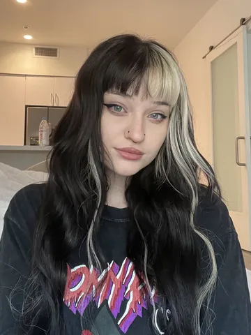 Black Hair With White Bangs