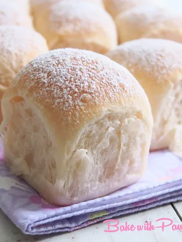 sourdough japanese soft white buns bake with paws