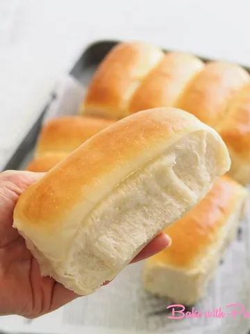japanese soft white buns hybrid sourdough discard bake with