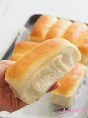 japanese soft white buns hybrid sourdough discard bake with