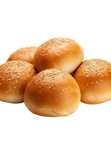 bread buns white wheat flour sesame ai generated image stock