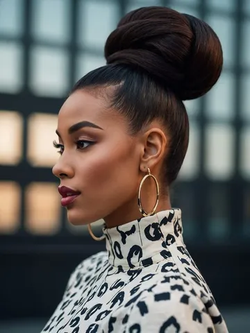 pin on sleek bun hairstyles for black women