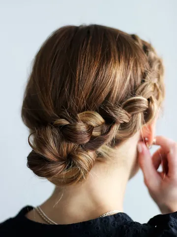 diy file three easy bun hairstyles for the holidays the vaul