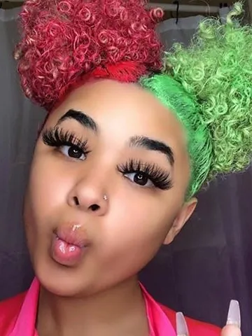 follow me sweetcupofte chiant e a split dyed hair dyed