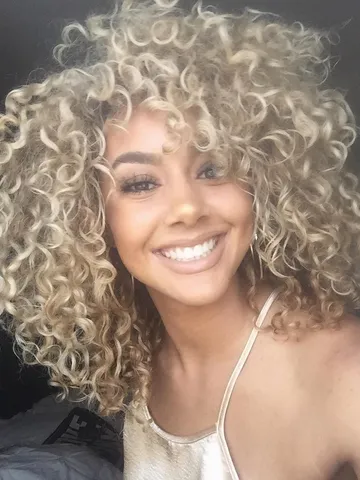 white blonde curly hair tumblr