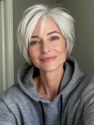 25 gorgeous styles haircuts for older women with white hair