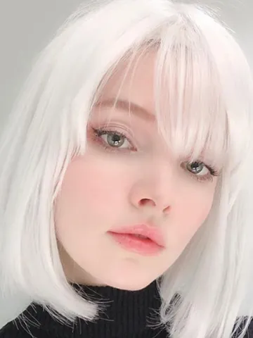 people with dyed white hair